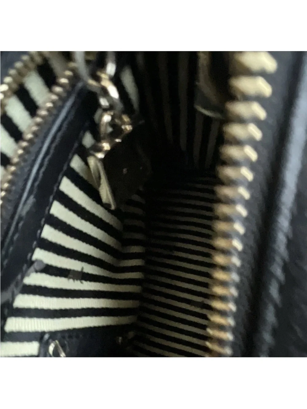 L.A.M.B. Brown Black Logo Stripe Satchel Top Handle Zip Buckle Gold Charm